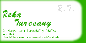reka turcsany business card